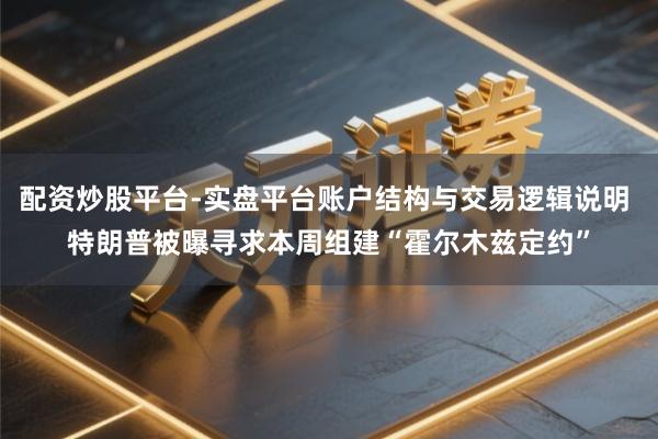 配资炒股平台-实盘平台账户结构与交易逻辑说明 特朗普被曝寻求本周组建“霍尔木兹定约”