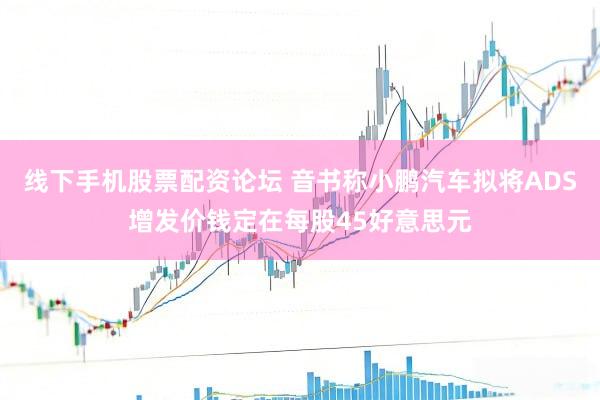 线下手机股票配资论坛 音书称小鹏汽车拟将ADS增发价钱定在每股45好意思元