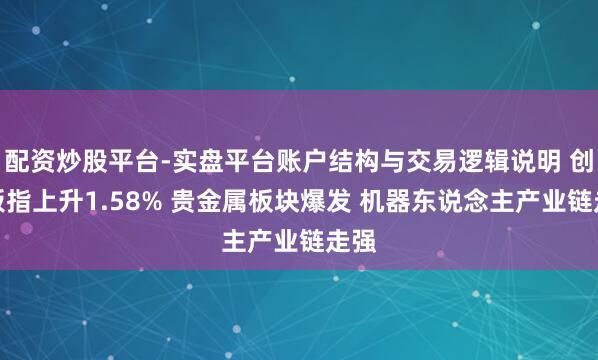 配资炒股平台-实盘平台账户结构与交易逻辑说明 创业板指上升1.58% 贵金属板块爆发 机器东说念主产业链走强